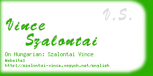 vince szalontai business card